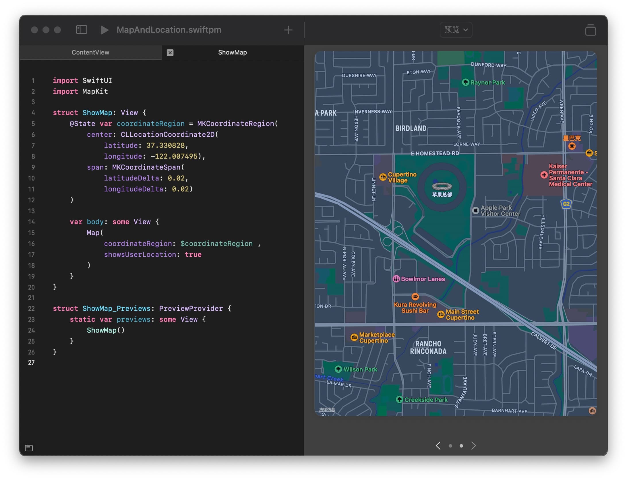 SwiftUI地图与坐标小纸条(一)